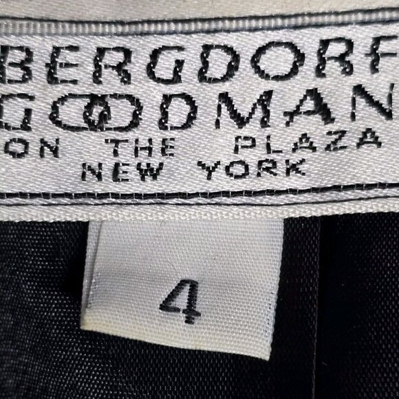 VTG Noviello Bloom Bergdorf Goodman Black Pinstriped Two Piece Skirt Suit Size 4 - Picture 3 of 11